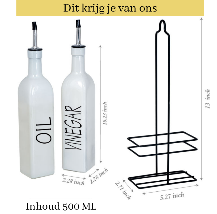 Set voor olijfolie en azijn
