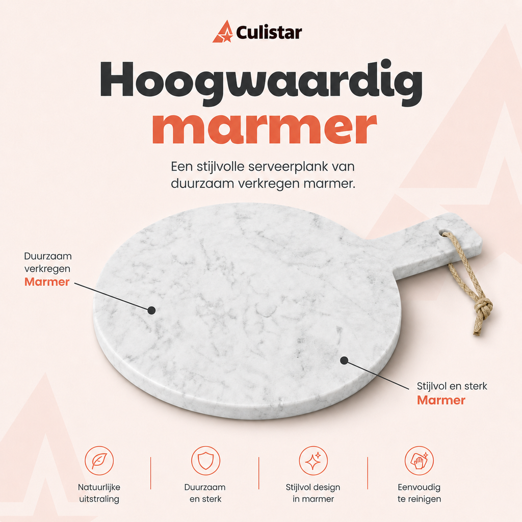 Round marble serving board
