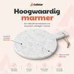 Round marble serving board