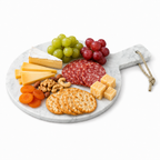 Round marble serving board