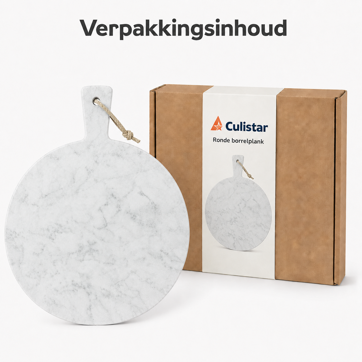 Round marble serving board