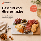 Rechthoekige serveerplank – marmer en hout