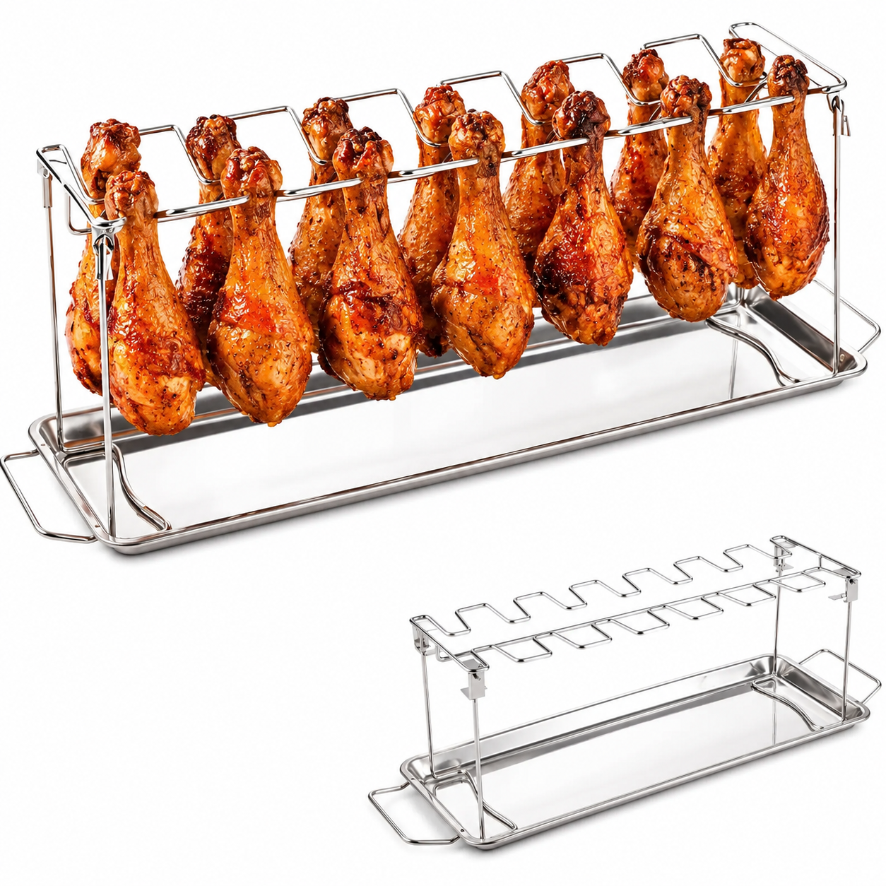 Kippenvleugelrek en barbecuerooster voor kip