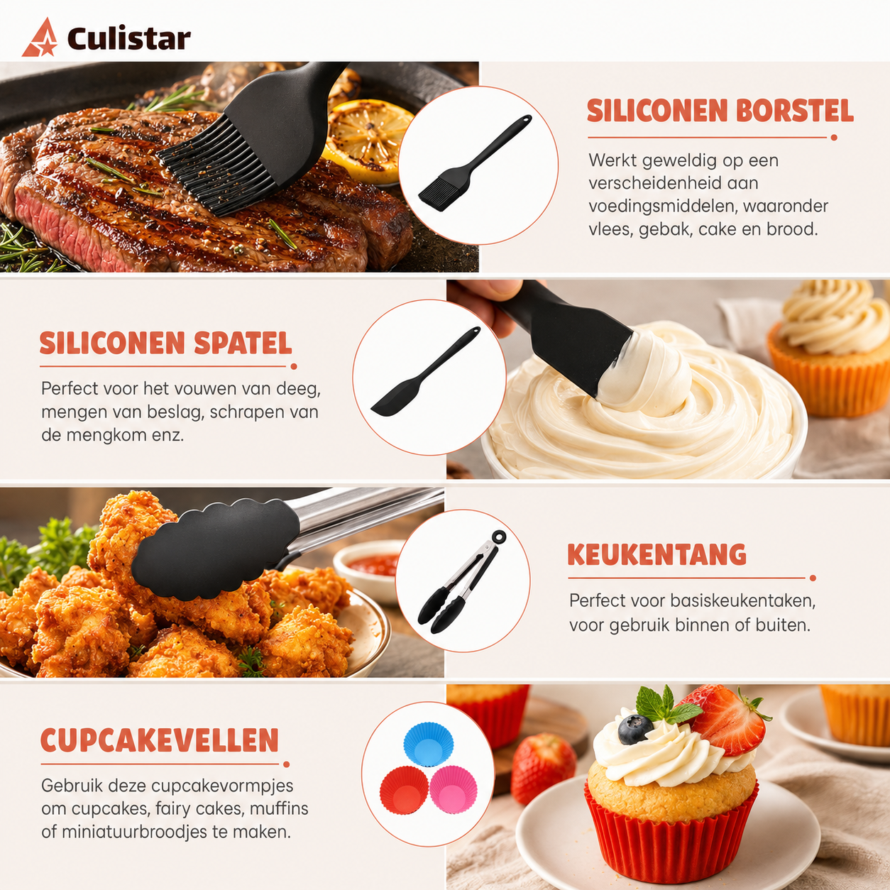 Ronde accessoireset voor airfryer