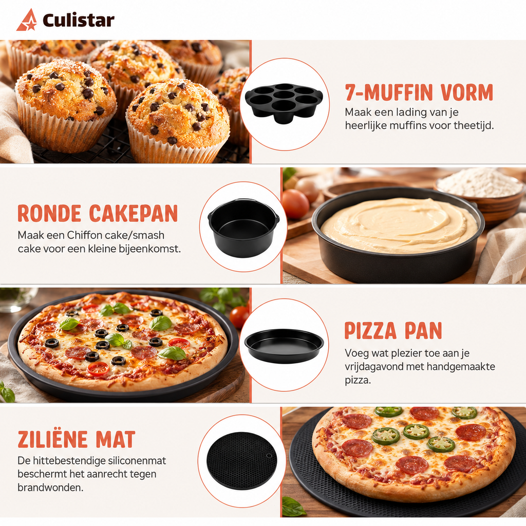 Round Air Fryer Accessory Set
