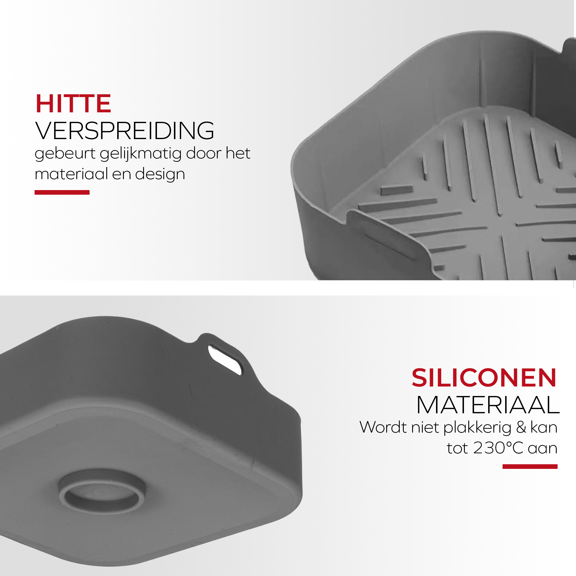Siliconen inzetstukken voor airfryer